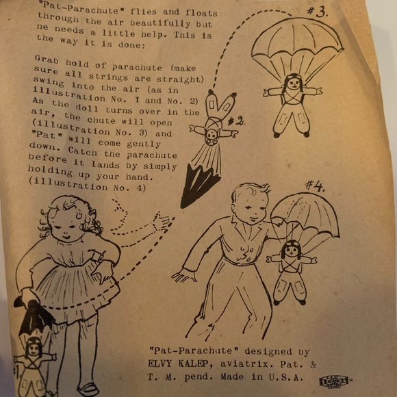 Rare Vintage WWII 1940’s Army Paratrooper Soldier Military Parachute Rag Doll - Picture 14 of 16